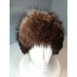 Beautiful Vintage Racoon Fur Hat LABELL FOURRURE from Canada